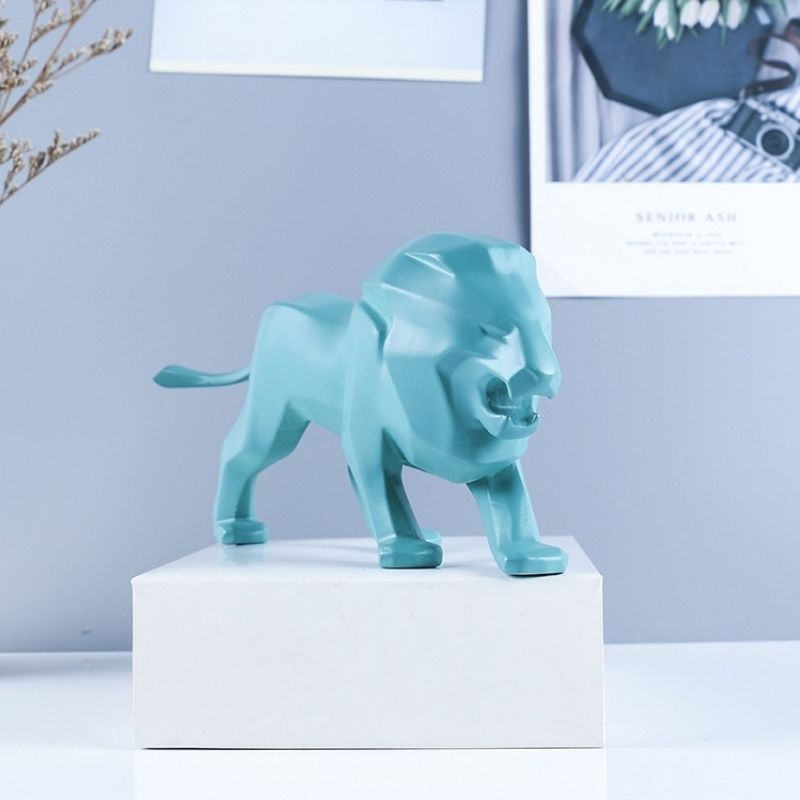 Blue Lion Statue