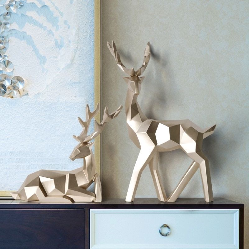 Origami Deer Design Statue