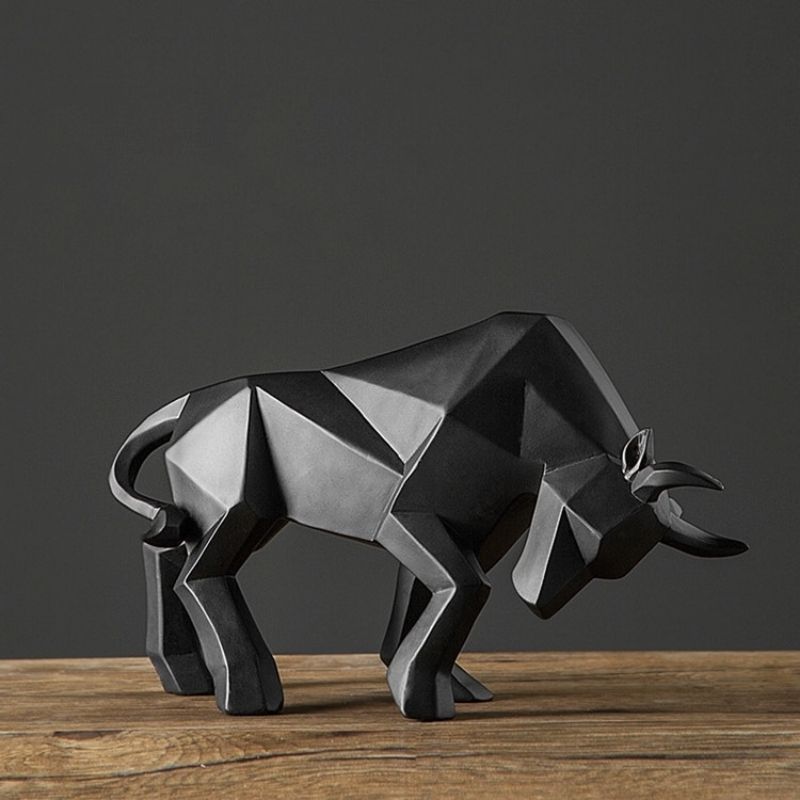 Origami Statue Black Taurus